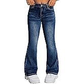 SEAUR Girls Ripped Flared Jeans Skinny School High Waist Bell Bottoms Kids Slim Trendy Casual Retro Denim Pants