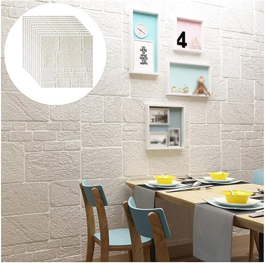 Amazon Co Jp 3d 壁紙 レンガ 防音シート 防水 壁紙シール 断熱 Diyクッション シール シート立体 壁用 壁紙 はがせる タイルシール ウォールステッカー 北欧 壁用 タイル 69cmx69cm Pcs Size 10 Pieces ホーム キッチン