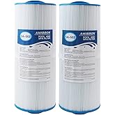 AmiBron 5CH-502 Replaces Marquis Spa Filter, Compatible with PPM50SC-F2M, FC-0195, Marqui spa 20041, 20091, 370-0237 2" Male Fine Thread 50 sq.ft. C-5303 Model Hot Tub Filter 2 Pack
