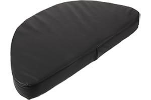 Luxshiny Beauty Salon Massage Table Headrest Pillow with Cylindrical Support, Black Half-Round Face Down