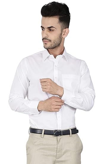 white slim fit formal shirt
