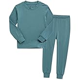 VAENAIT 6M-12Y Toddler Toddler Kids Toddler Girls Boys Soft Comfy Modal Tencel Solid Raglan Sleepwear Pajamas Pjs 2pcs Set