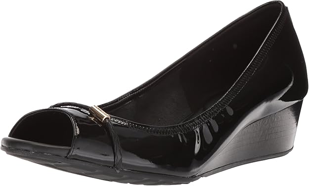 cole haan emory leather wedge pump