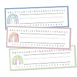30 Name Tags for Classroom Cubbies, 3x9 in Boho