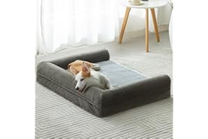 BFPETHOME Washable Dog Beds for Medium Dogs, Orthopedic Dog Bed Medium, Big Couch with Removable Washable Cover, Waterproof Lining and Nonskid Bottom, Egg-Crate Foam Pet Sofa Bed for Sleeping