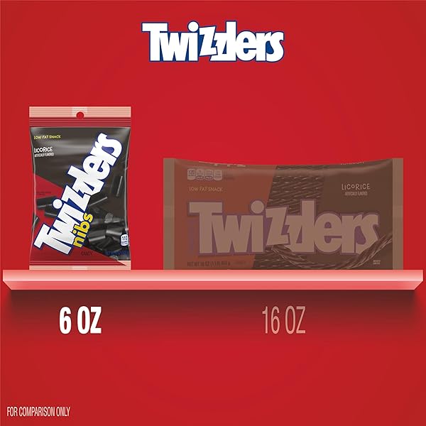 TWIZZLERS NIBS LICORICE CANDY BAGS, 6 OZ (12 COUNT)