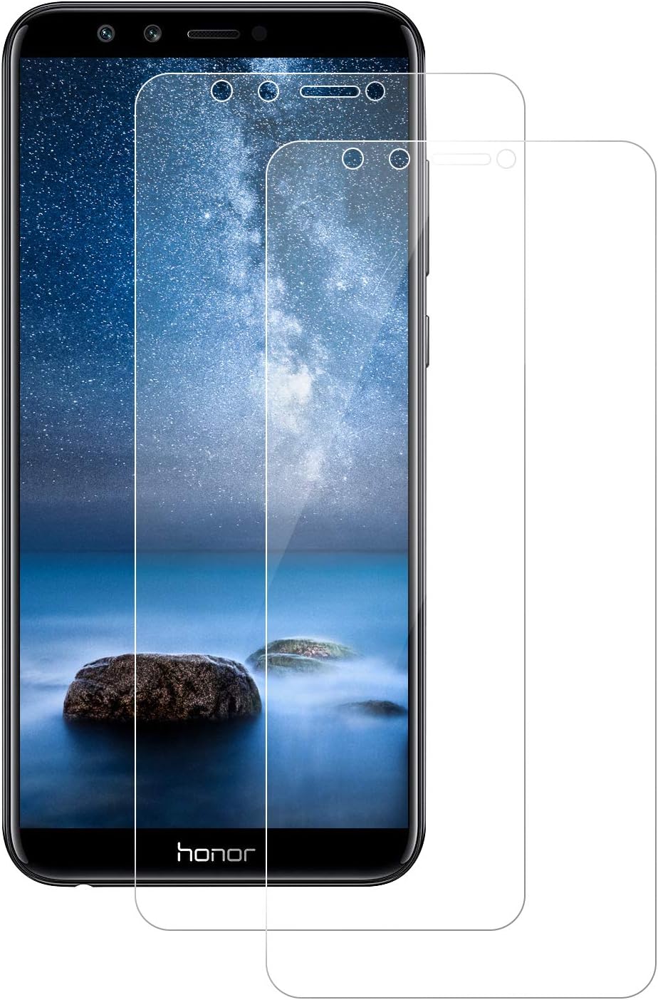 FayTun Glass Screen Protector Huawei Honor 9 Lite,[2 Pack] Tempered Glass for Huawei Honor 9 Lite,9H Hardness,Anti-scratching,HD Clear Protective Film for Huawei Honor 9 Lite