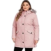 wantdo Plus Size Winter Coats for Women Thick Parka Jacket with Hood