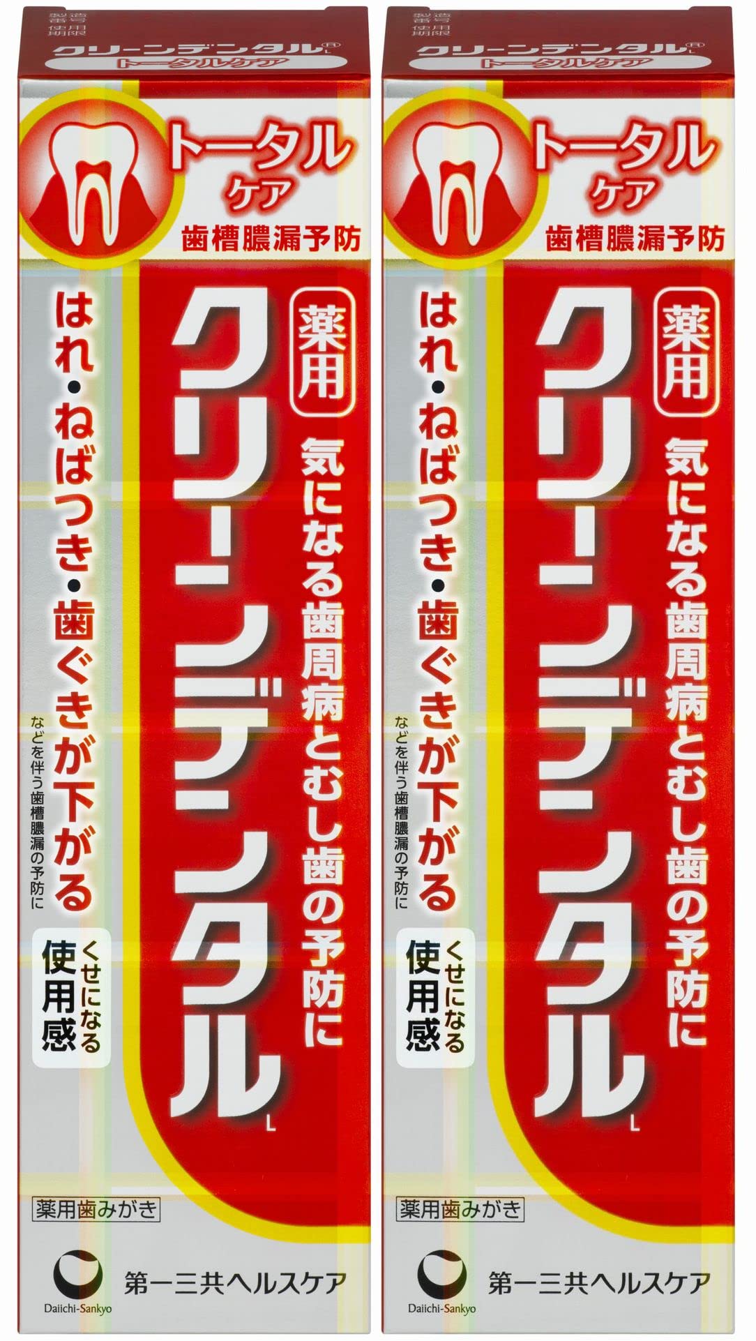 【徳用150gｘ２本】第一三共ヘルスケア クリーンデンタルLトータルケア [医薬部外品] 徳用150g (4987107629784-2)商品画像