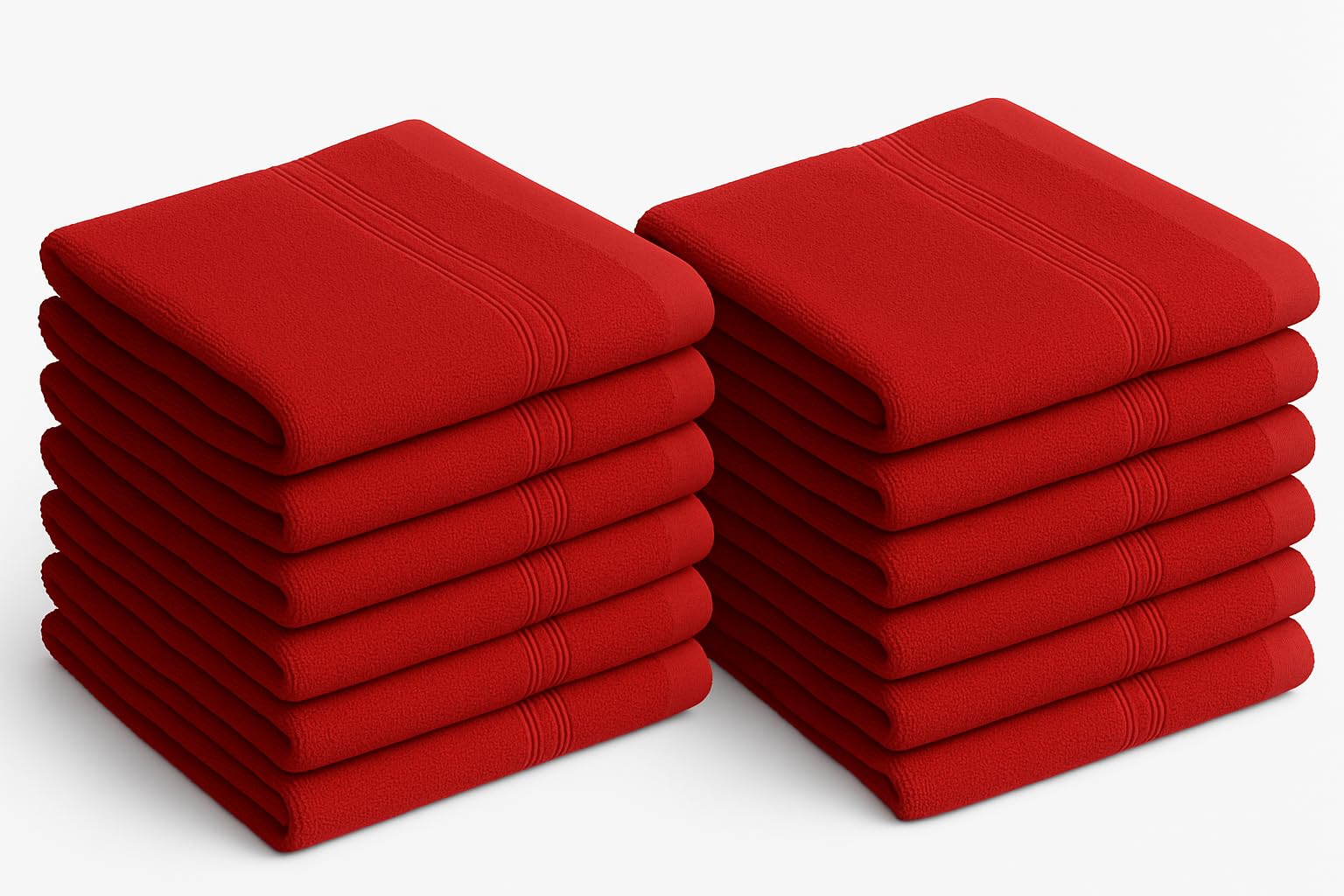 Diamond Tex Premium Quality Soft Wine Flannels Face Cloth 100% Egyption Cotton Thick High 600 GSM Absorbent Wash Cloth Pack of 12 Hotel Style Kitchen Dish Wash Towel Gym Facial Cloth