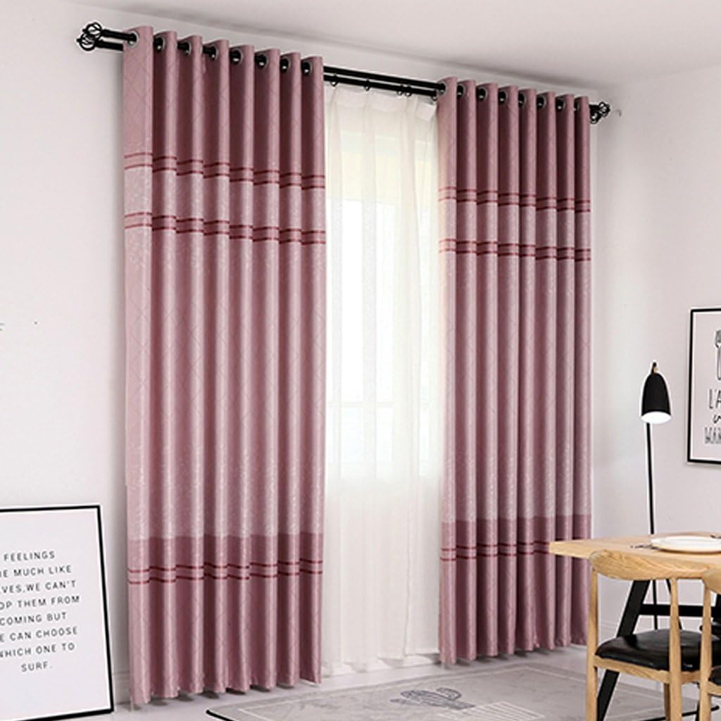 Curtains Thicker Blackout Curtains Balcony Window Curtains Living Room Floor to ceiling windows Curtains Shades Finished Curtains Heat Shock Radiation Protection (purple) (Size : 2*W2mxL2.7m)