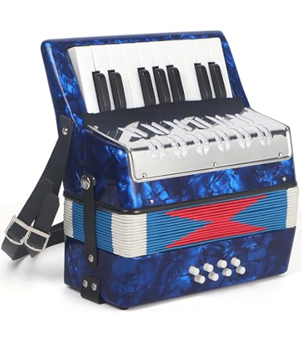 Tascani タスカーニ　アコーディオン 青 Amazon.com: 22 Key 8 Bass Accordion Exquisite Piano