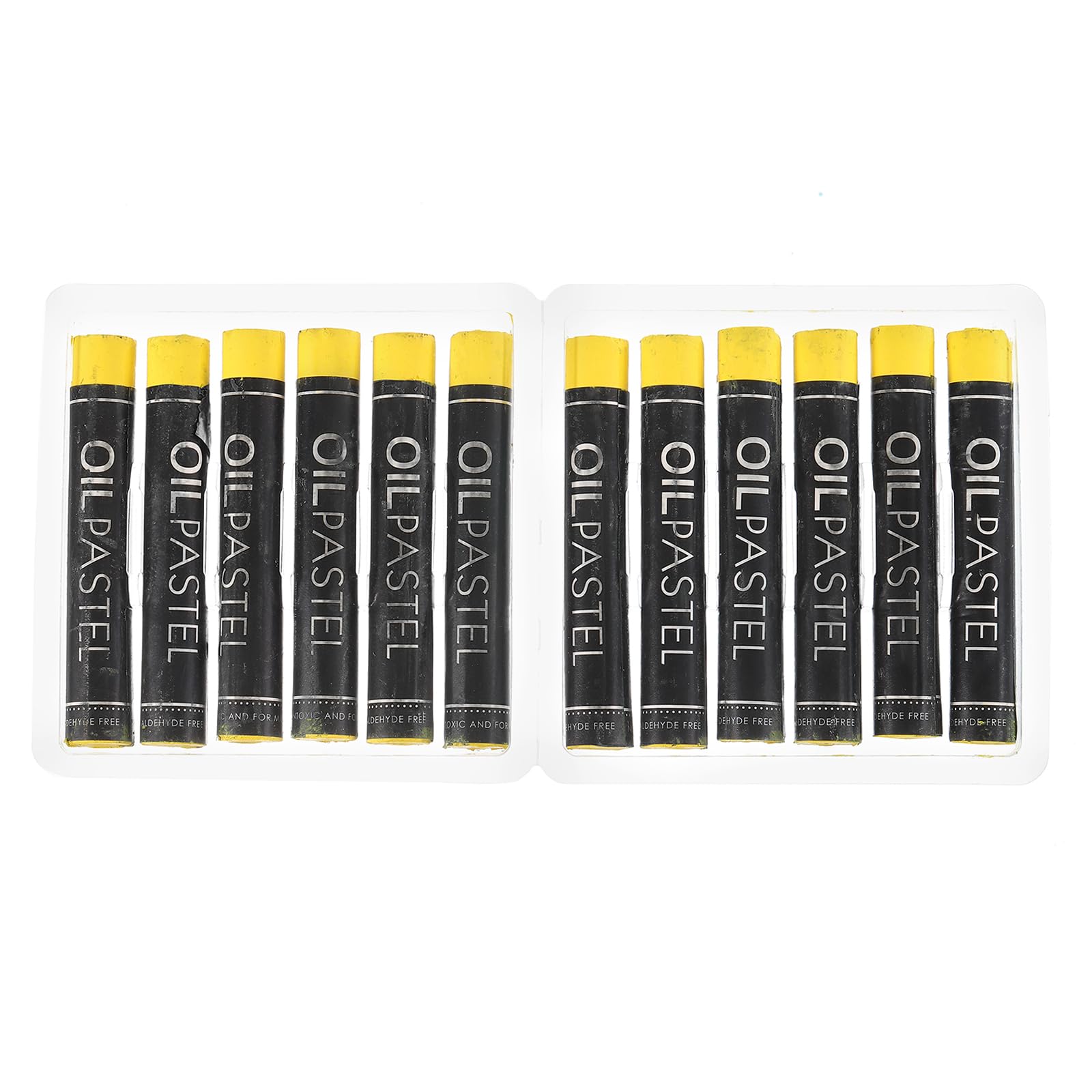 PATIKIL Yellow Oil Pastels, 12Pcs Soft Oil Crayons Creamy Pastels Stick Art Supplies for Art Painting Drawing Blending Graffiti for Artists Beginners