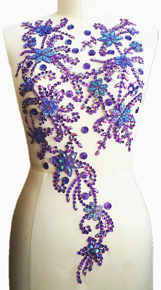 wedding dresses with purple trim