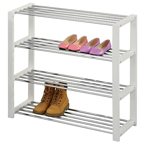 IDIMEX Schuhregal Arina Schuhablage Schuhständer Schuhschrank Schuhbank 4 Böden in weiß