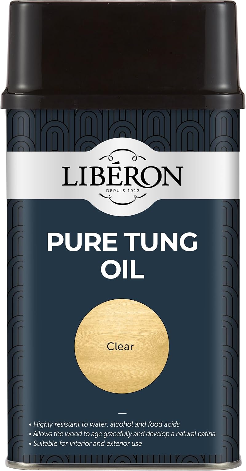 Libéron Pure Tung Oil 500ml Water Alcohol Food Acid Resistant Wood Finish