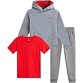 RBX Baby Boy Pants Set - 3 Piece Breathable Boys Hoodie, T-Shirt, and Fleece Joggers For Boys Outfit (Sizes 12M-7)