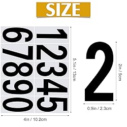 Zonon 40 Pcs Number Decals Reflective Mailbox