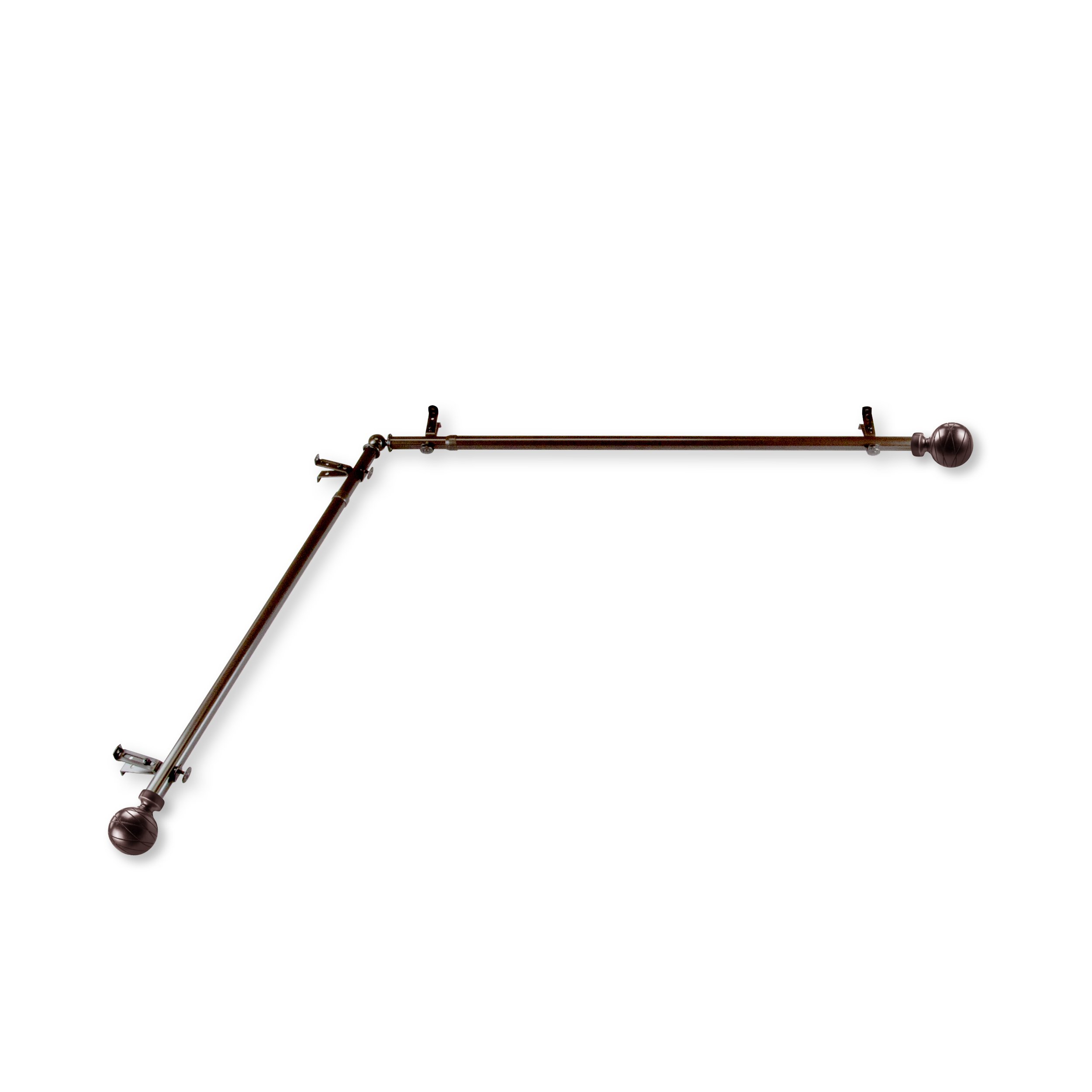 Rod Desyne Arman Corner Single Curtain Rod Set Image