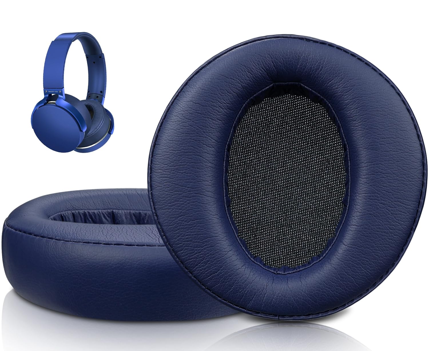 SOULWIT Professional Earpads Cushions Replacement for Sony MDR-XB950 XB950BT XB950B1 XB950N1 XB950AP Over-Ear Headphones, Ear Pads with Softer Protein Leather, Noise Isolation Memory Foam - Blue