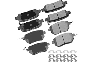 CCIyu D905 D969 Front & Rear Ceramic Brake Pads for Infiniti FX35, FX45, Nissan Altima, Maxima, Murano