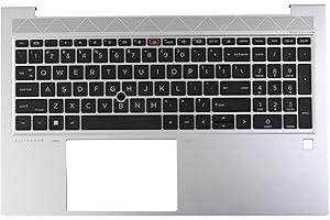 wzqrps Replacement for HP EliteBook 850 G8 855 850 G7 15.6" Laptop Upper Case Palmrest Backlit Keyboard Assembly Part M35816-