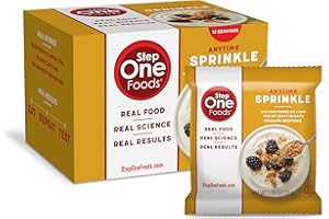 Step One Foods Anytime Sprinkle, Heart Healthy Snack Plant Sterols, Omega 3's and Dietary Fiber Gluten Free Vegan Granola (12 Pack)