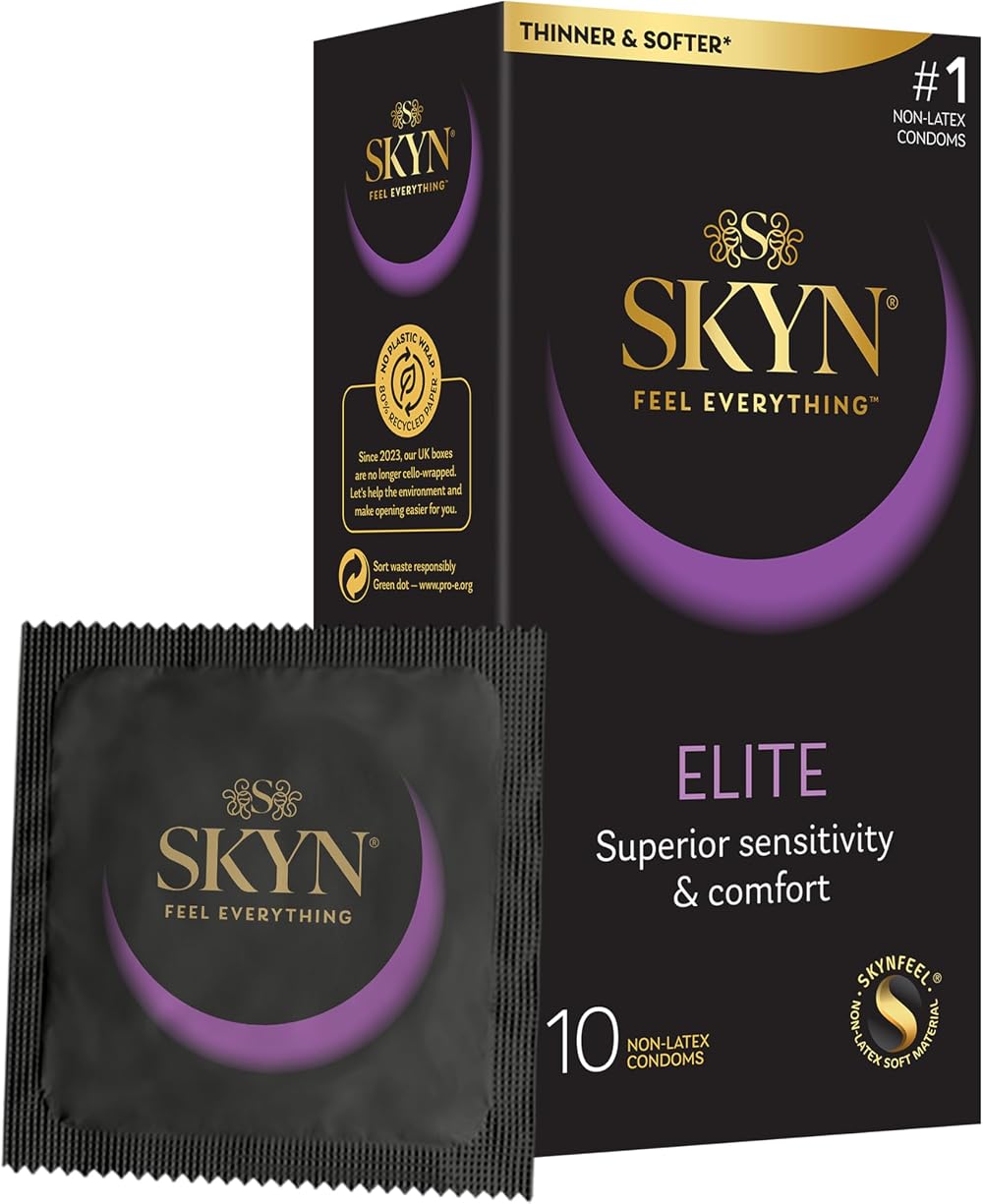 SKYN Elite Skynfeel Condoms Regular Size Ultra-Thin 10 Pack - Polyisoprene
