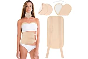 VYAJI Organic Castor Oil Pack Wrap - Reusable Castor Oil Compress Wrap Kit with Adjustable Elastic Shoulder Straps - Organic Flannel Castor Oil Packs - Waterproof & Oil-Proof - Machine Washable