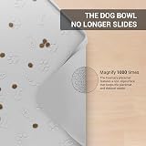 Coomazy Silicone Dog Food Mat Grey 11.8x11.8in Non Slip Waterproof view 4