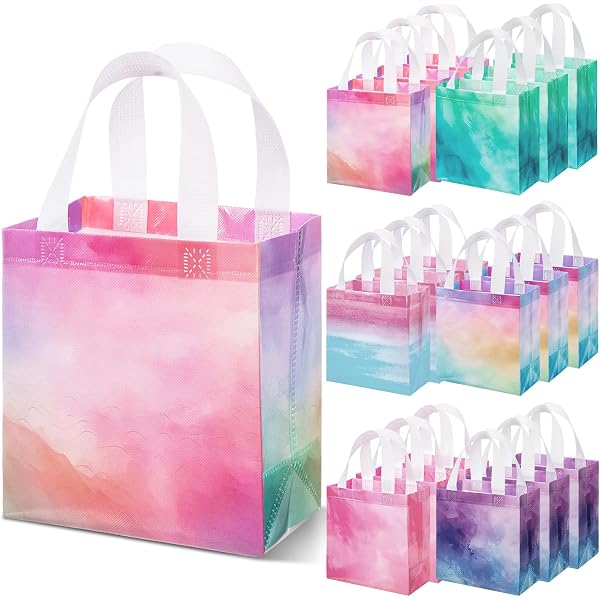 35 PCS Rainbow Party Favor Bags With Stickers | Kraft Paper Gift Bags For Birthdays, Weddings, Celebrations