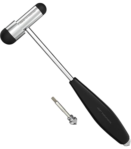 Trömner Neurologischer Reflexhammer – Mit Pinsel, Doppelkopf, Zinklegierung, Ergonomisch, Für Diagnostik & Massage