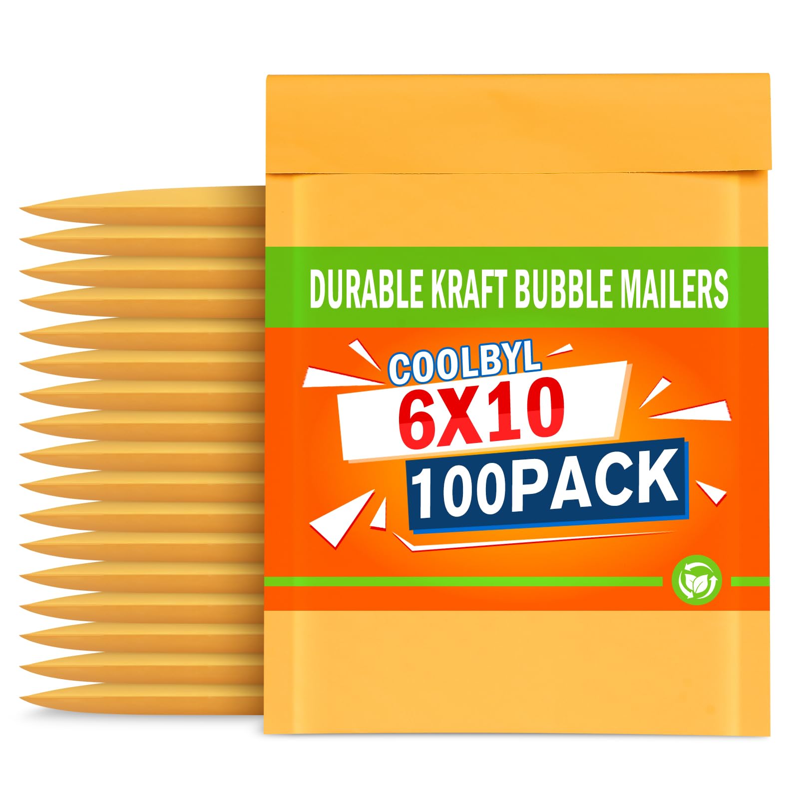 Photo 1 of 100 Pack Kraft Bubble Mailers 6x10 Inch - #0 Self-Seal Padded Shipping Envelopes, Lightweight, Shockproof, Crushproof, Ideal for Mailing Small Items, Fragile Items, Documents, and Samples
