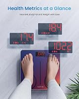 RENPHO Body Fat Scale Bluetooth Smart BMI App 4 Units Red Elis 1 view 2