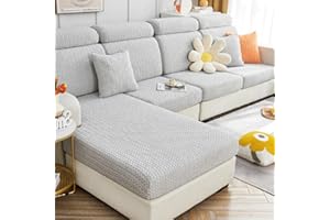 Yoovat Magic Sofa Covers Soothing Home Sofa Cushion Covers Sofa Hero Covers for Couch Magic Couch Covers Stretch Slipcovers for Couches and Sofas (Wheat-Light Gray,Back Cover M)