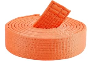 CREATCABIN Orange Jiu Jitsu Belts Polyester Martial Arts Belt Judo Karate TKD Aikido Uniform Ranking Belt Long Soft Universal