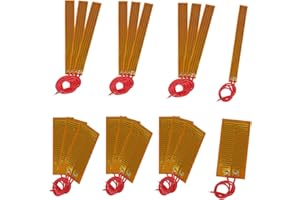 DIITAO 20PCS Film Heater Plate Adhesive Pad,PI Heating Elements Film with Cord(12V 7W+12V 12W)