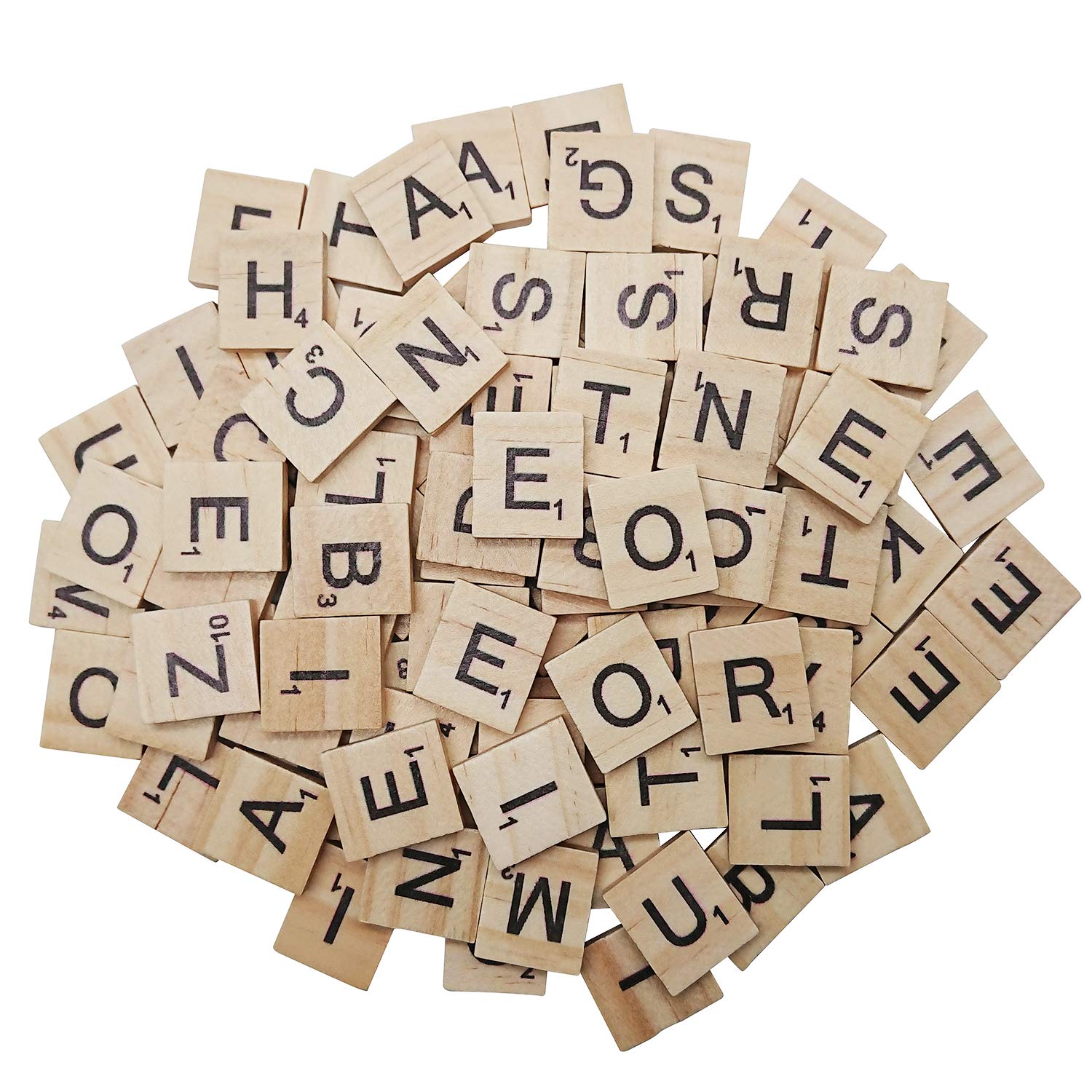 Photo 1 of 300PCS Wooden Tiles, Letters for Crafts, Making Alphabet Coasters.
