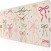 iCasso Desk Mat for Keyboard and Mouse, Large Mouse Pad for Desk, Desk Matt for Desktop, Desk Pad Mat, Anti-Slip Big Mousepad with Stitched Edges for Computer(Colorful Ribbon)