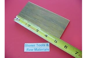 STONER METALS 1/4" x 2" C360 Brass Flat BAR 5" Long Solid .250" Plate Mill Stock H02
