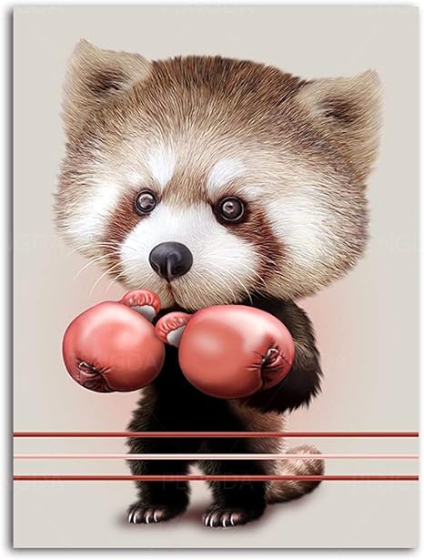 Amazon キャンバス画像かわいい動物アライグマボクサーポスターとプリントアートワーク壁アートリビングルーム寝室家の装飾19 6 X27 5 50x70cm フレームレス ウォールステッカー オンライン通販 Amazon キャンバス画像かわいい動物アライグマボクサーポスターとプリントアートワーク壁アートリビングルーム寝室家の装飾19 6 X27 5 50x70cm フレームレス ウォールステッカー オンライン通販