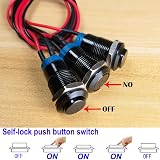 Gebildet 12mm Prewired IP65 Self-Locking Push Button 2A 250V AC view 2