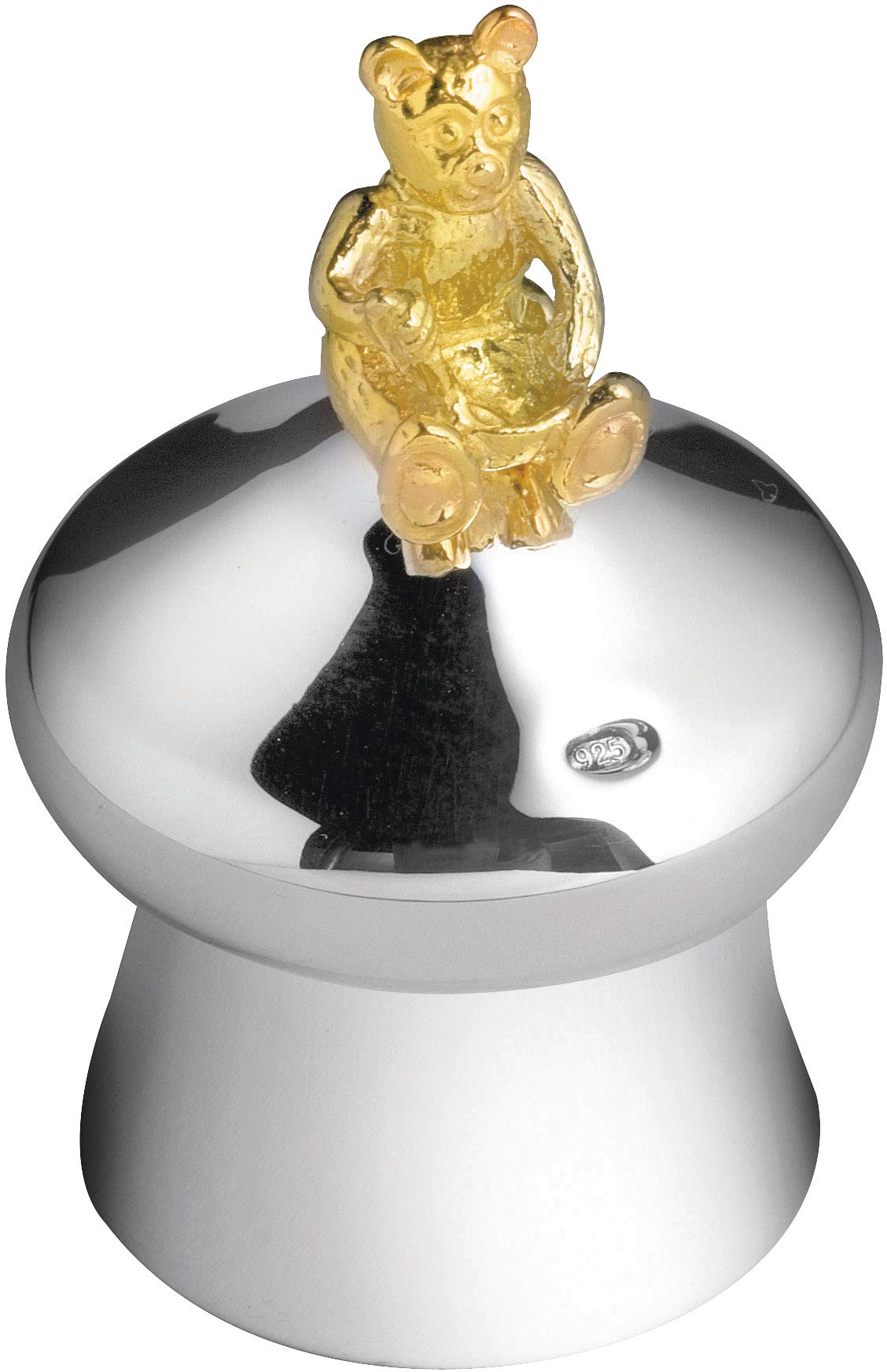 Carrs Christening/Keepsake Sterling Silver Bear Mushroom Box
