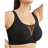 STARLACKC Wireless Bras for Women No Underwire Push Up Bra Seamless Jelly Plus Size Comfortable Full Coverage Womens Bras