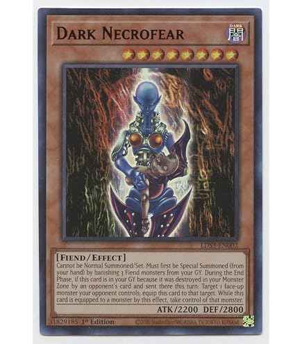 Amazon.com: YU-GI-OH! - Dark Necrofear (LC03-EN002) - Legendary 