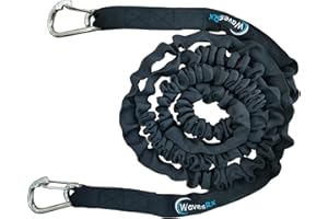 WAVESRX AnchorMate BowTether Bungee Line | Boat Bungee Dock Lines for Boats, PWCs & Kayaks | Absorbs Shock from Swells & Wind, Prevents Anchor Dislodging | Perfect for Anchoring, Mooring & Tethering