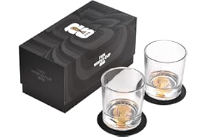 WAGON INTERNATIONAL Official FIFA World Cup 2026 Edition - 8oz Whiskey Glass & Leather Coasters Gift Set - 2 of Each - Perfect for Parties, Bars, Tailgates, Mancaves & Gamedays - Once in a Lifetime Drinkware Set