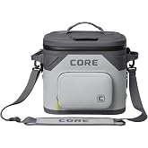 CORE ClimaKeep Magnetic Sealing Lid Insulated Cooler with Adjustable Strap | 12-36 Can, Leakproof, Easy Open and Close, Seals in Cold, Bottle Opener, Dry Pocket