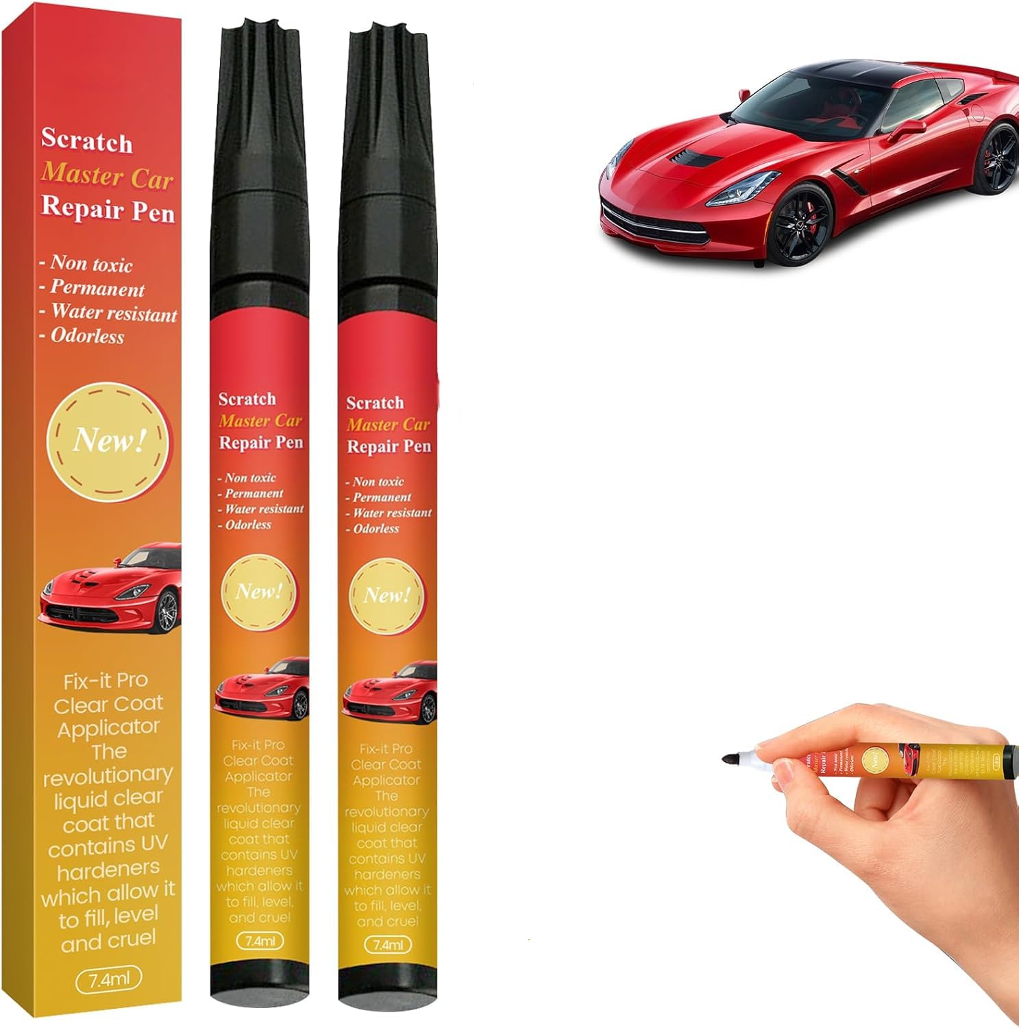 Photo 1 of 2PCS New All Cars Magic Pen for Car Scratches, Magic Car Scratch Removal Pen, Weatherproof Touch up Car Scratch Remover Repair Paint Pen for Vehicles Paint Scratch Repair