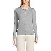 Lands' End Women's Fine Gauge Cotton Cardigan Sweater